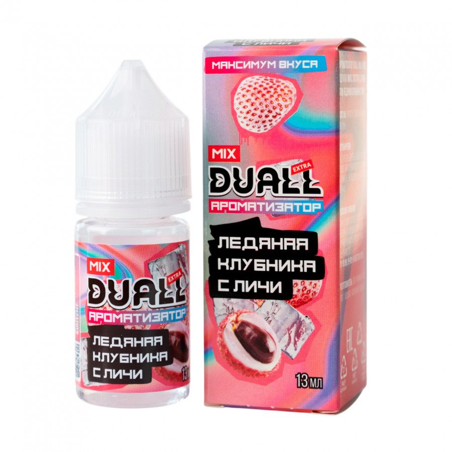 Фото и внешний вид — Конструктор DUALL MIX EXTRA - Ледяная Клубника с Личи 30мл 0мг