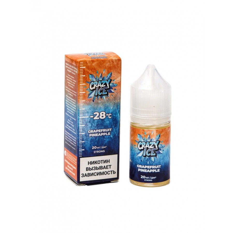 Фото и внешний вид — Жидкость CRAZY ICE SALT - Grapefruit Pineapple (Грейпфрут Ананас) 30мл strong