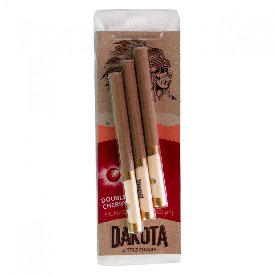 Фото и внешний вид — Сигариллы Dakota Двойная Вишня 3шт