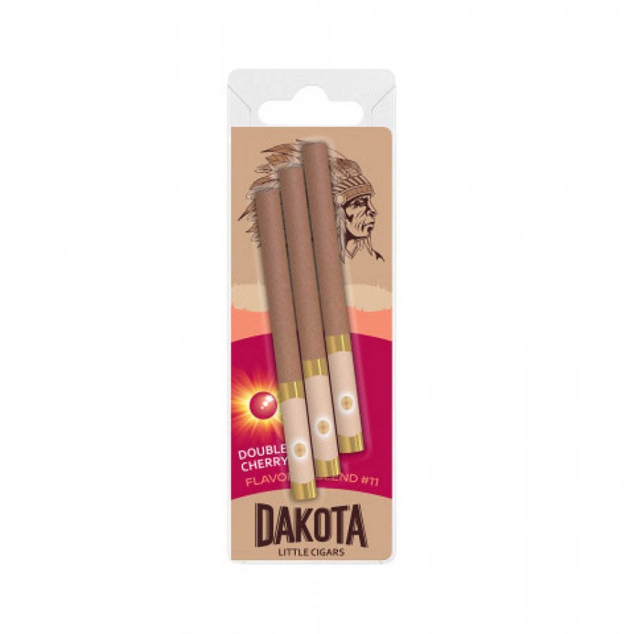 Фото и внешний вид — Сигариллы Dakota Двойная Вишня 3шт
