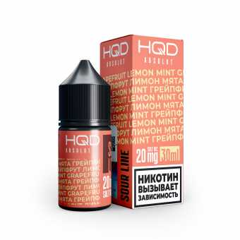 Жидкость HQD ABSOLUT (SOUR LINE) SALT - Sour Grapefruit Lemon Mint (Грейпфрут лимон мята) 30мл str