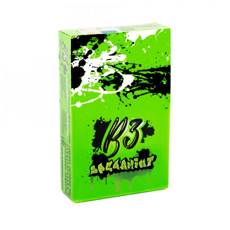 Фото и внешний вид — Табак для кальяна B3 - SpearMint (Мятная жвачка) 50гр