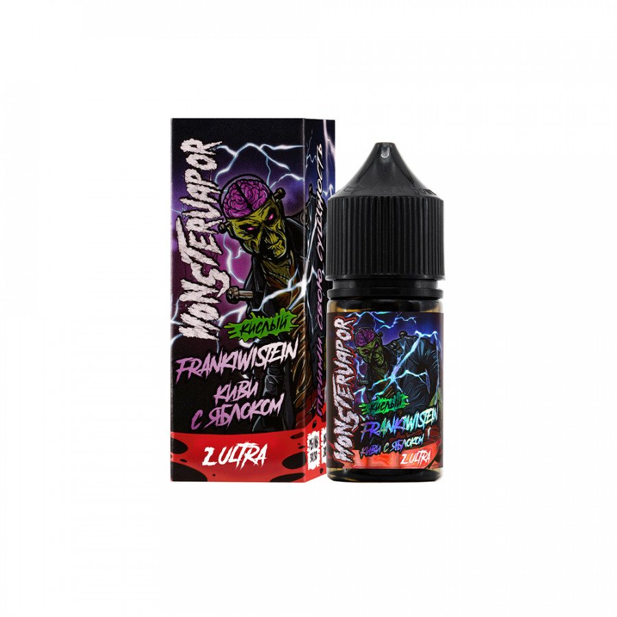 Фото и внешний вид — Жидкость MONSTERVAPOR SALT - Frankiwistein (Киви с яблоком) 30мл strong