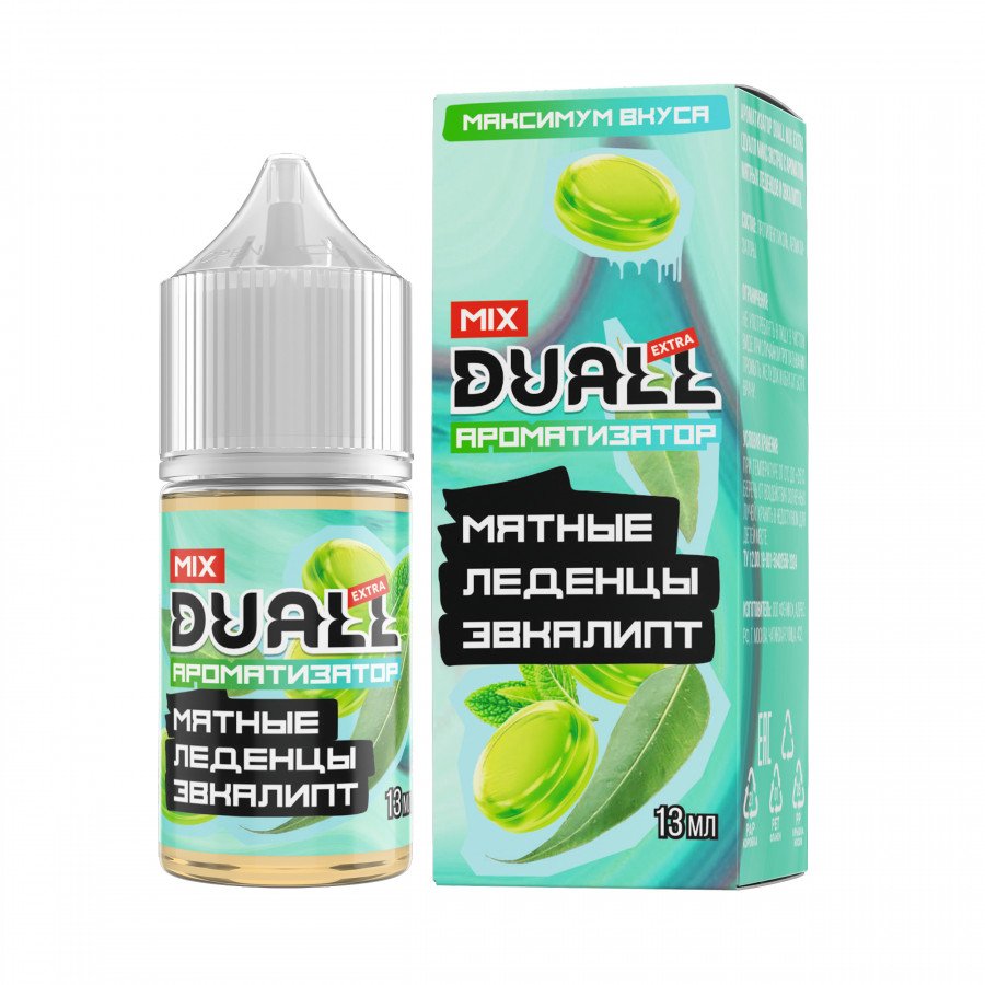 Фото и внешний вид — Конструктор DUALL MIX EXTRA - Мятные Леденцы Эвкалипт 30мл 0мг