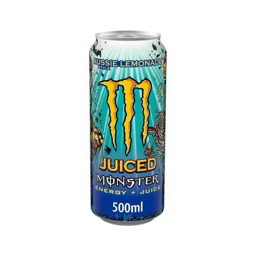 Фото и внешний вид — Энергетический напиток MONSTER ENERGY - Aussie Lemonade (Австралийский Лимонад) 500мл