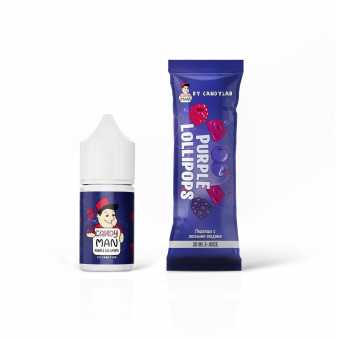 Жидкость CANDYMAN SALT - Purple Lollipops (Леденцы с лесными ягодами) 30мл 20мг