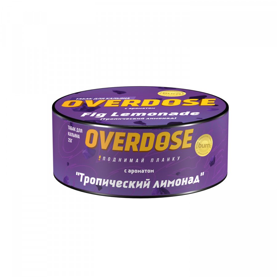 Фото и внешний вид — Табак для кальяна OVERDOSE 25г - Fig Lemonade (Тропический лимонад)