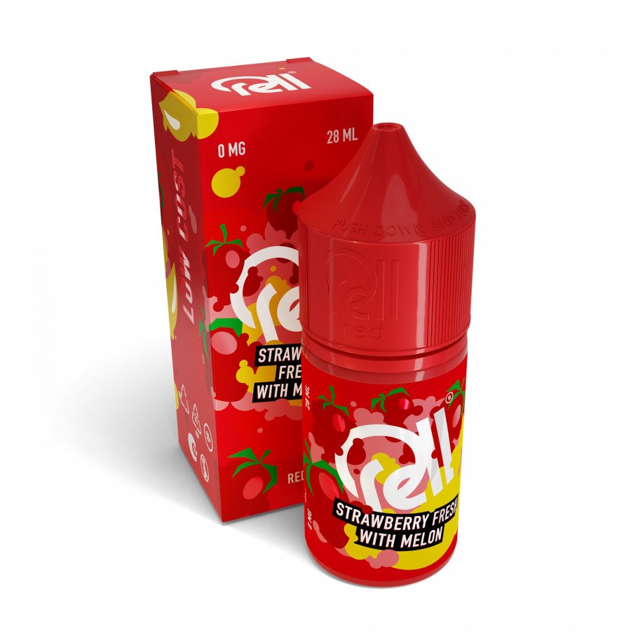 Фото и внешний вид — Жидкость RELL RED SALT - Strawberry Fresh with Melon (Клубника Дыня) 28мл 0мг