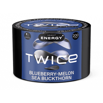 Табак для кальяна TWICE 200г - Blueberry Melon Sea Buckthorn (Черника Дыня Облепиха)