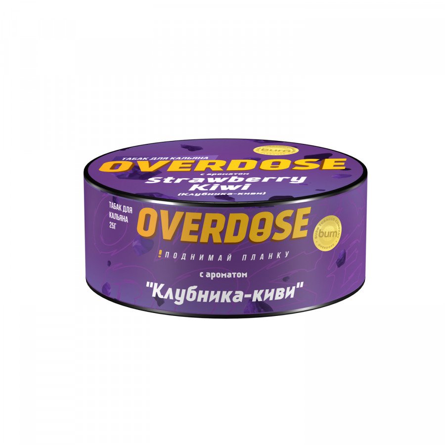 Фото и внешний вид — Табак для кальяна OVERDOSE 25г - Strawberry Kiwi (Клубника киви)