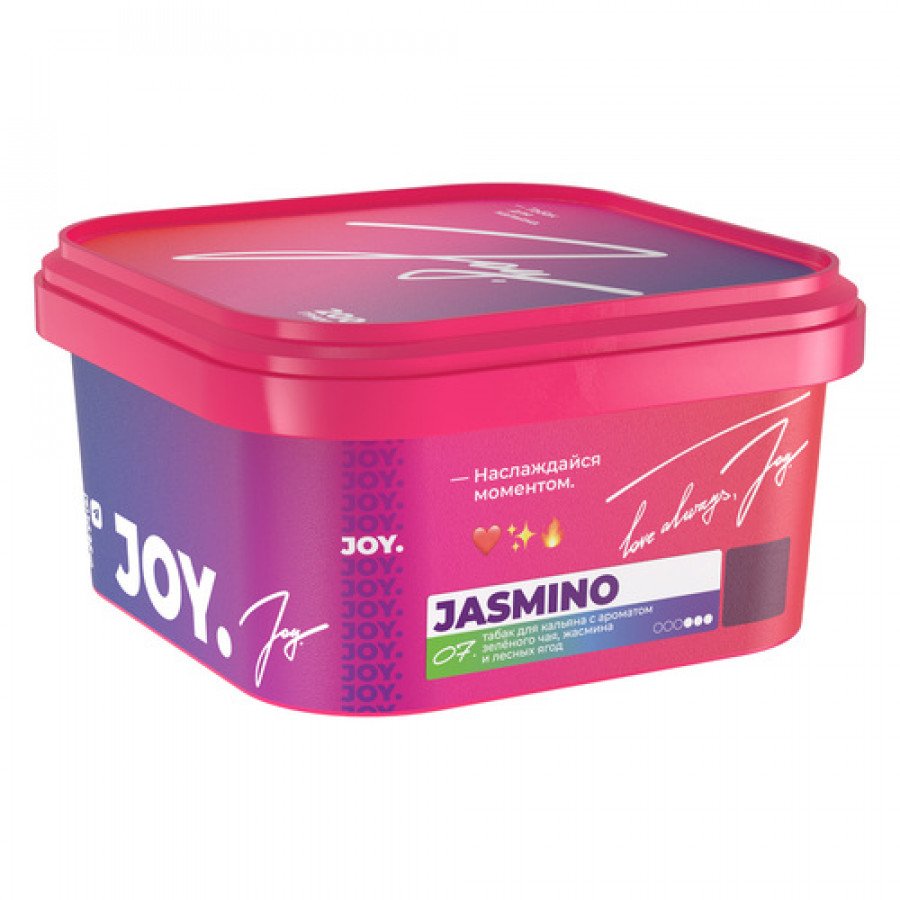 Фото и внешний вид — Табак для кальяна JOY 200г - Jasmino (Зеленый Чай Жасмин Дикие Ягоды)