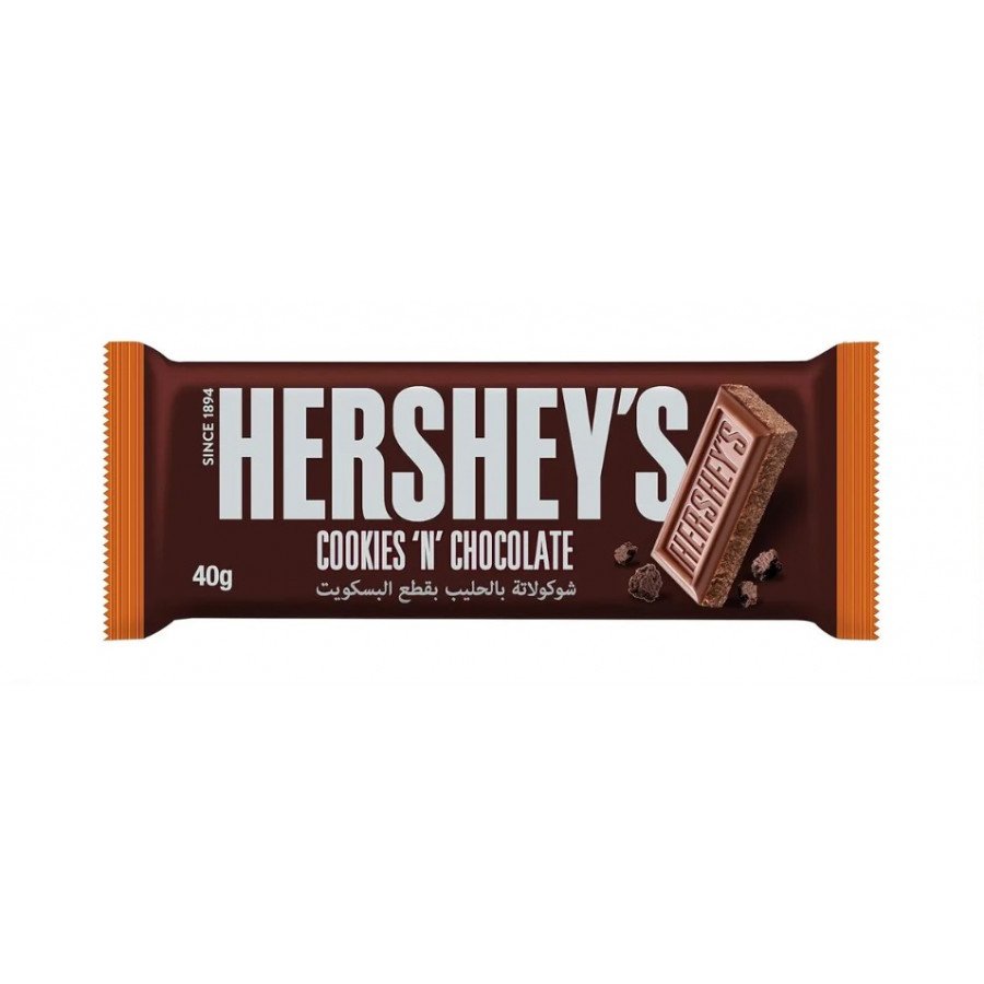 Фото и внешний вид — Шоколад Hershey's - Cookies 'N' Chocolate 40г (24шт/уп)