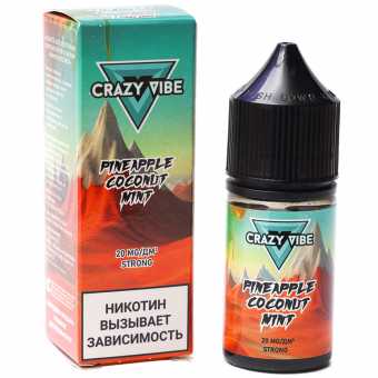 Жидкость CRAZY VIBE SALT - Pineapple Coconut Mint (Ананас Кокос Мята) 30мл strong