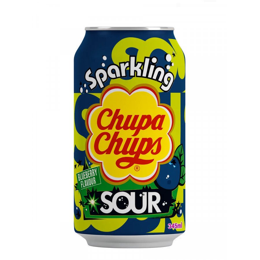 Фото и внешний вид — Напиток Chupa Chups - Sour Blueberry 345мл