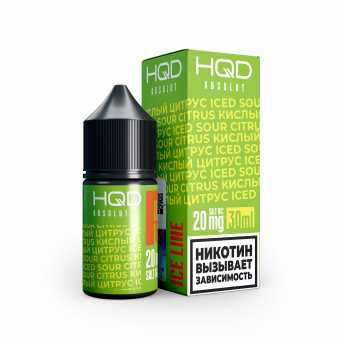 Жидкость HQD ABSOLUT (ICE LINE) SALT - Iced Sour Citrus (Кислые цитрусы) 30мл strong