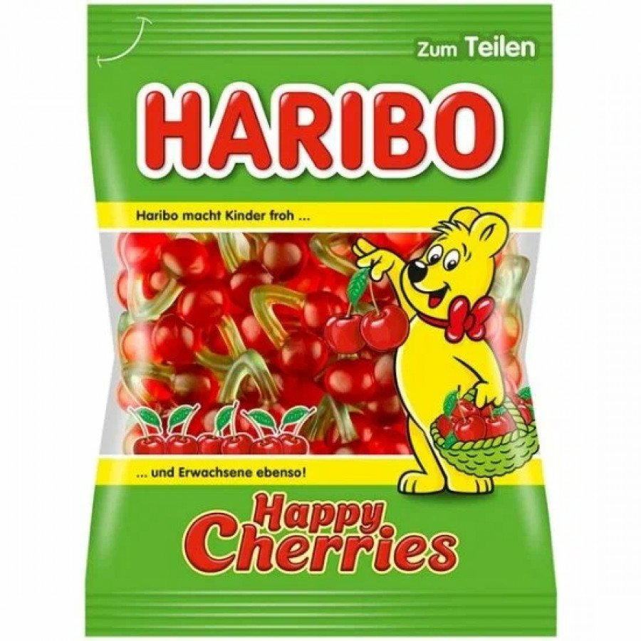Фото и внешний вид — Haribo Happy Cherries (Мармелад Харибо Вишенки) 100г (18шт/уп)