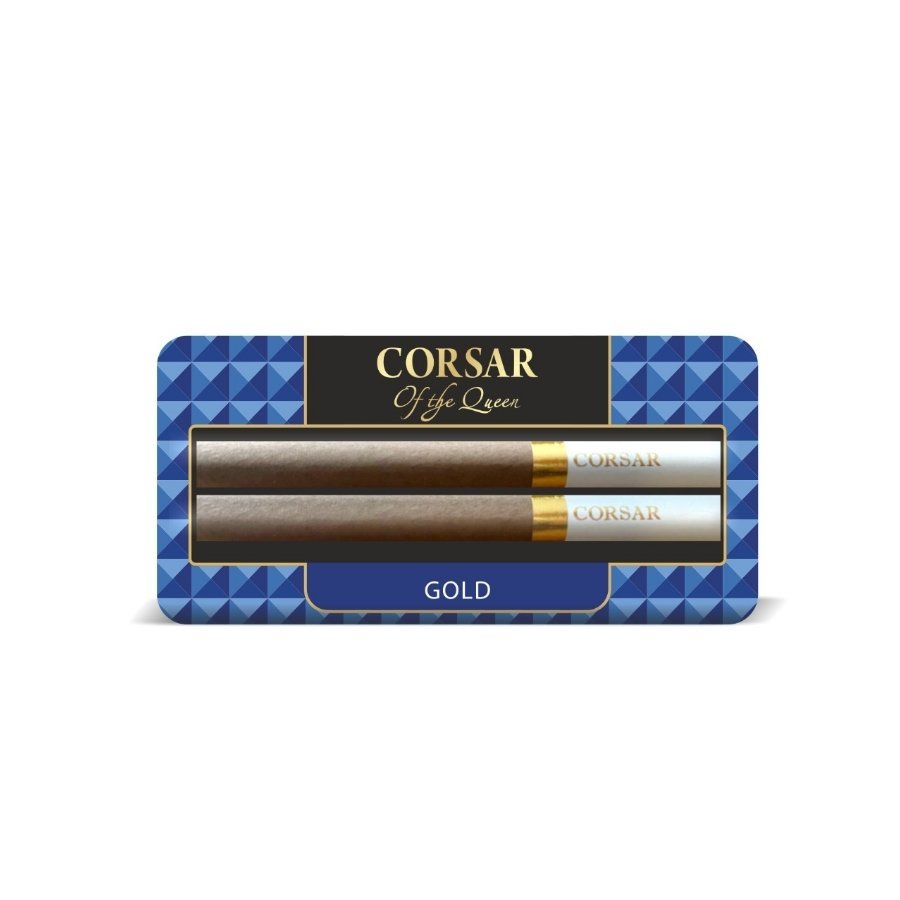 Купить Сигариллы Corsar Mini of the Queen Gold (2 шт/блистере) по низкой  цене в Екатеринбурге