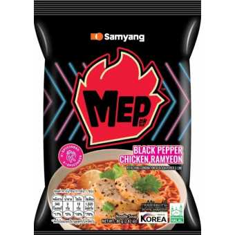 Лапша Samyang "МЕР" жареная Рамен со вкусом курицы с черным перцем 80г (32шт/уп)