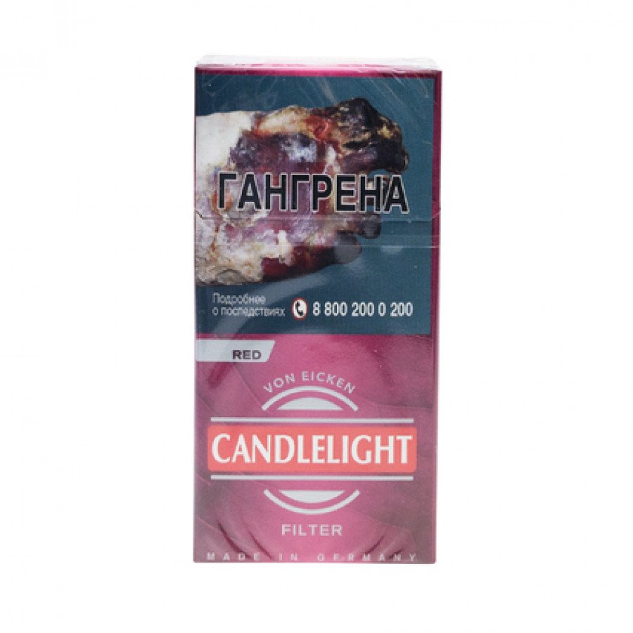 Фото и внешний вид — Сигариллы CANDLELIGHT - Cherry Red (Вишня) 10шт