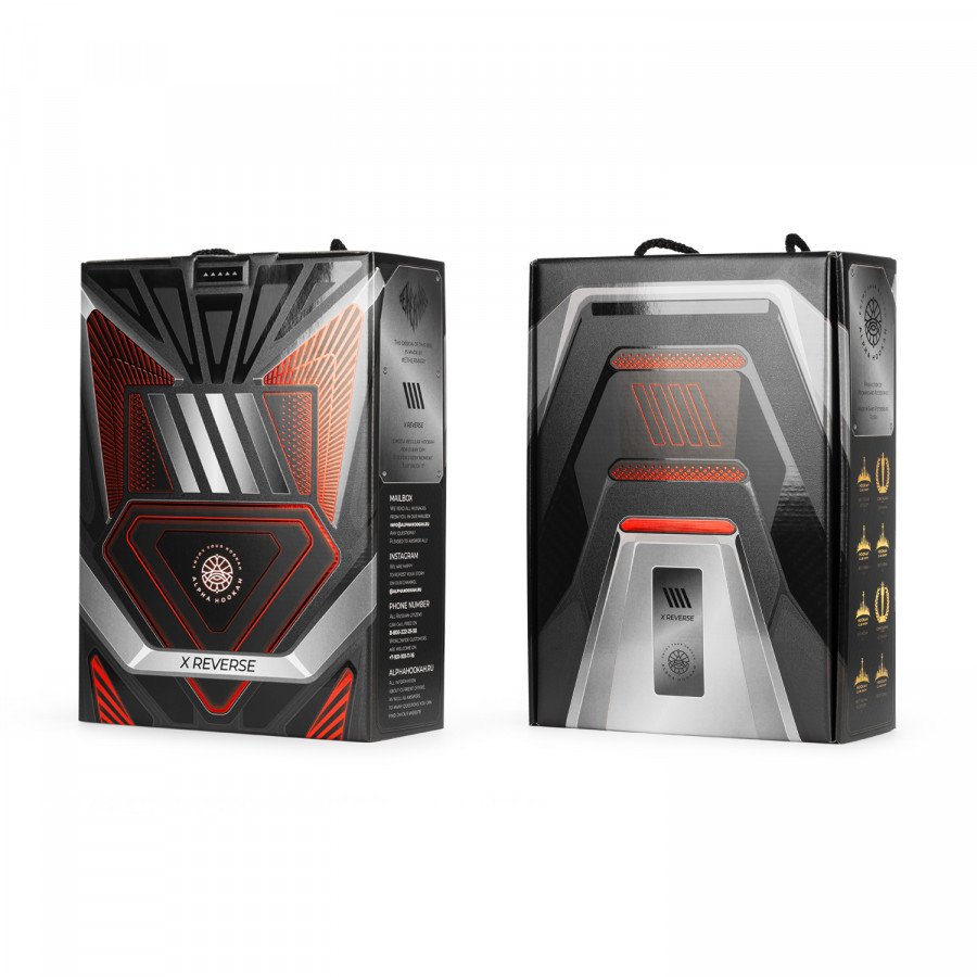 Фото и внешний вид — Кальян ALPHA HOOKAH X (Reverse) - Red Black (Без колбы)