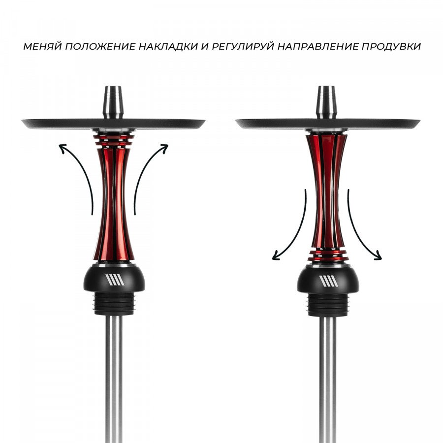 Фото и внешний вид — Кальян ALPHA HOOKAH X (Reverse) - Red Black (Без колбы)
