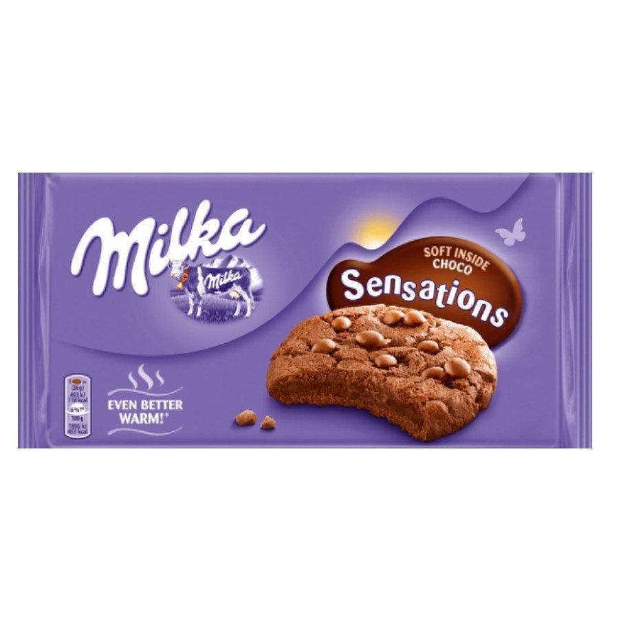 Фото и внешний вид — Печенье Milka Sensations Soft Inside 156г (12шт/уп)