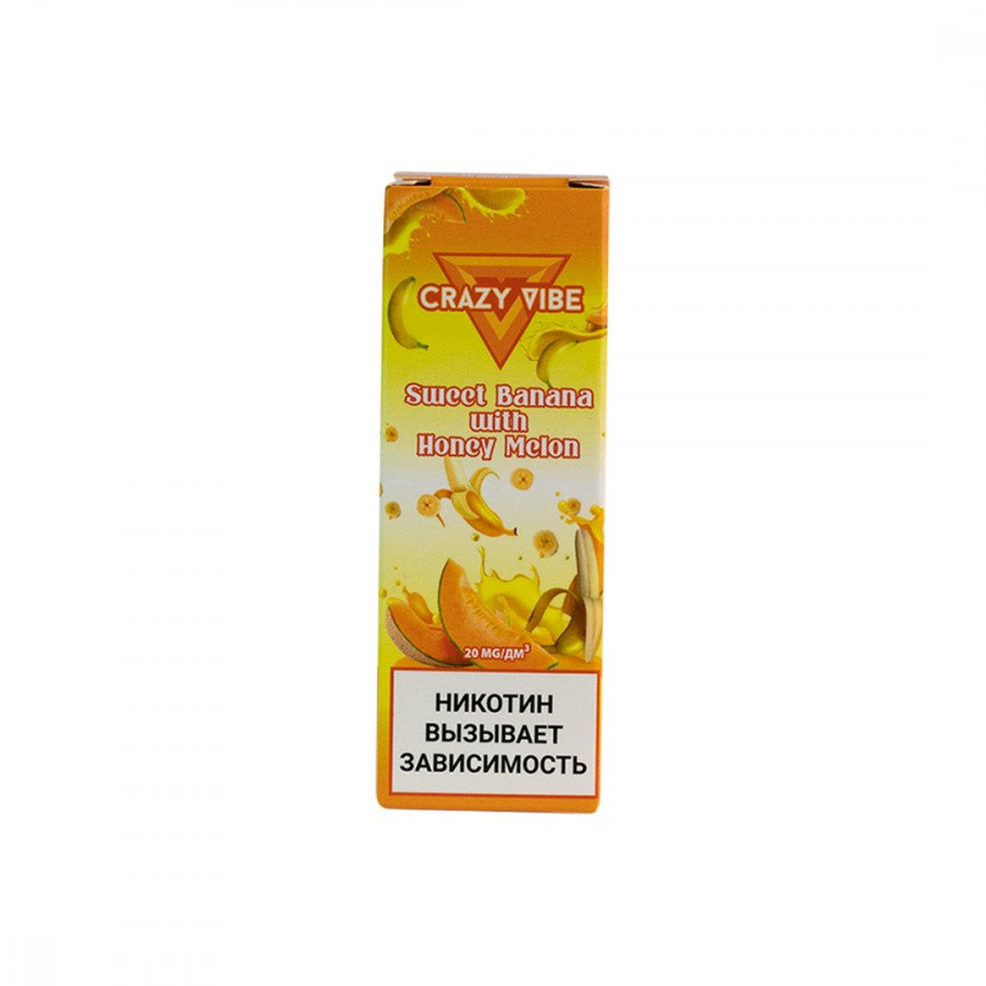 Фото и внешний вид — Жидкость CRAZY VIBE SALT - Sweet Banana with Honey Melon (Сладкий Банан с Медовой Дыней) 30мл strong