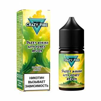 Жидкость CRAZY VIBE SALT - Sweet Banana with Honey Melon (Сладкий Банан с Медовой Дыней) 30мл strong