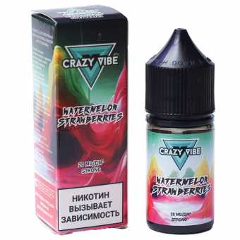 Жидкость CRAZY VIBE SALT - Watermelon Strawberry (Арбуз Клубника) 30мл strong