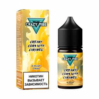 Жидкость CRAZY VIBE SALT - Creamy Corn with Caramel (Сливочная Кукуруза с Карамелью) 30мл strong
