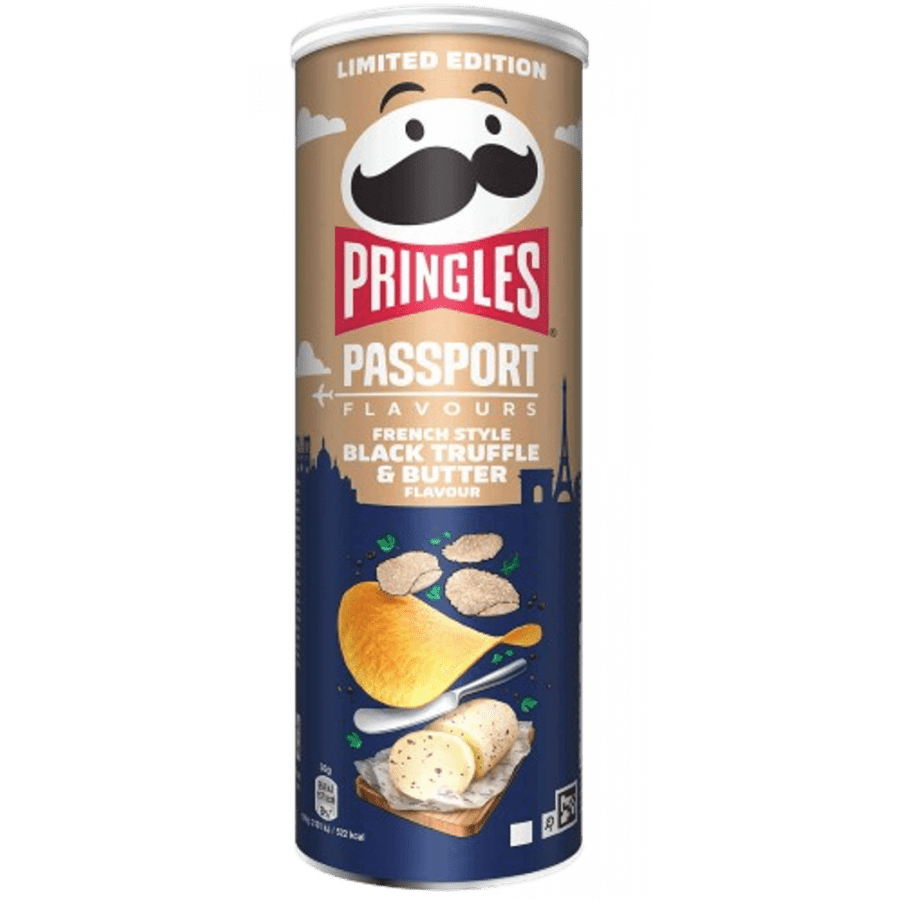 Фото и внешний вид — Принглс Passport French Style Black Truffle & Butter 165г (19шт/уп)