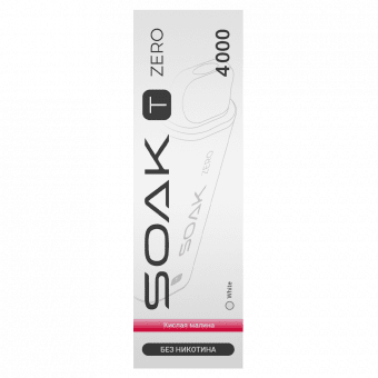 Одноразовый испаритель SOAK T ZERO - Sour Raspberry (Кислая Малина)