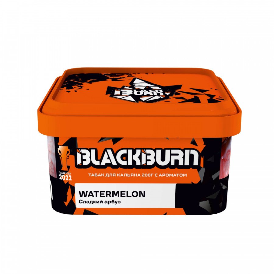 Фото и внешний вид — Табак для кальяна BURN BLACK 200гр - Watermelon (Арбуз)