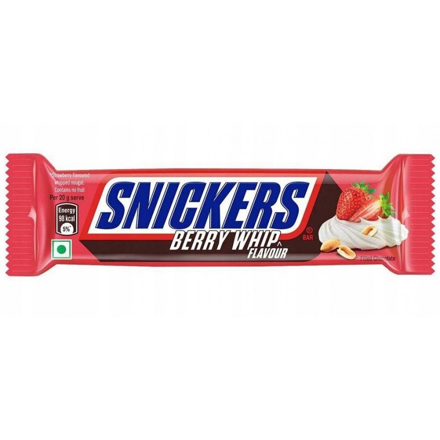 Фото и внешний вид — Батончик Snickers Berry Whip 40г (15шт/уп)