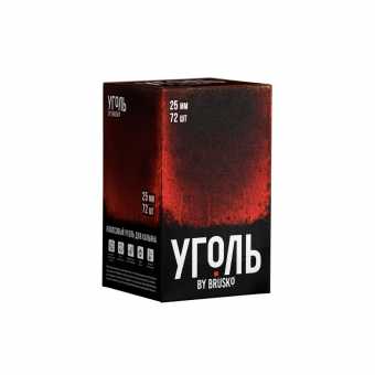 Уголь BRUSKO (1кг 25мм 72шт)