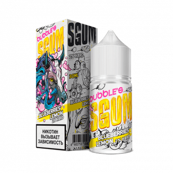 Жидкость BUBBLE'S SGUM SALT - Blueberries Lemon (Черничная жвачка с лимоном) 30мл strong
