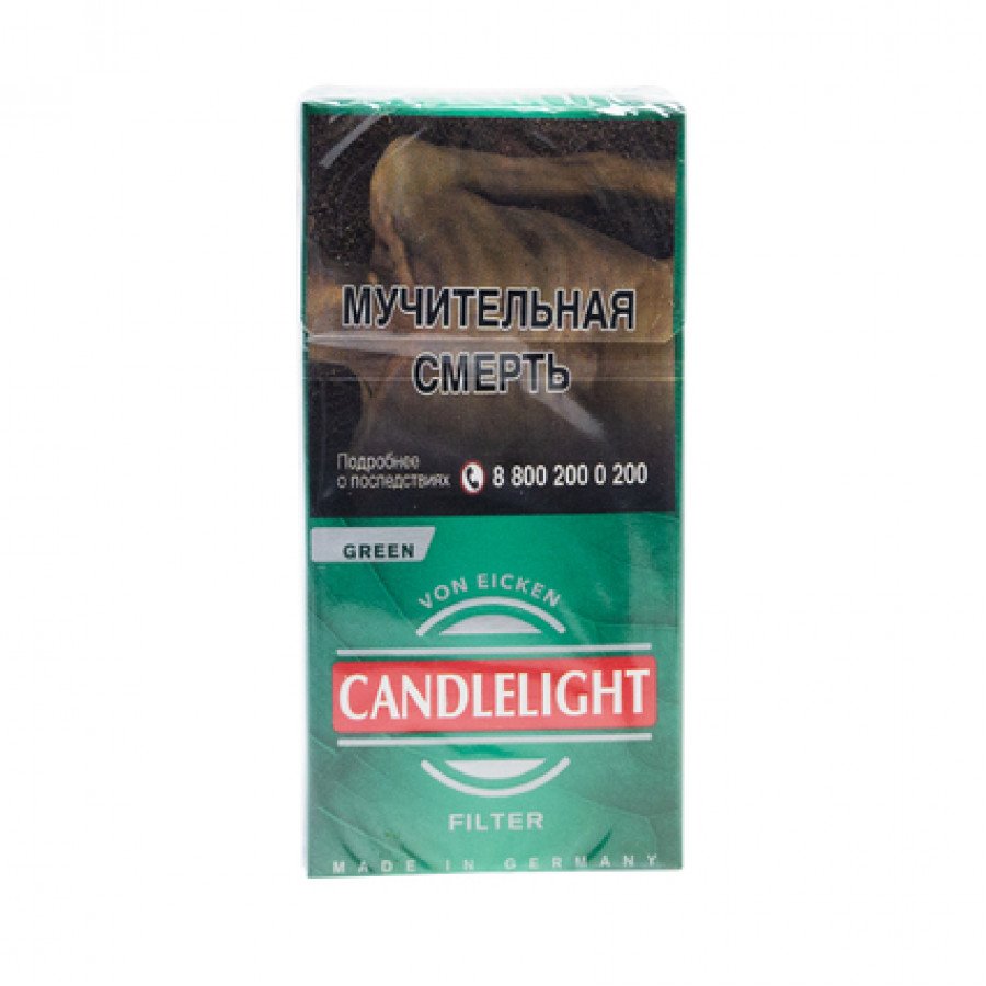 Фото и внешний вид — Сигариллы CANDLELIGHT - Menthol Green (Ментол) 10шт