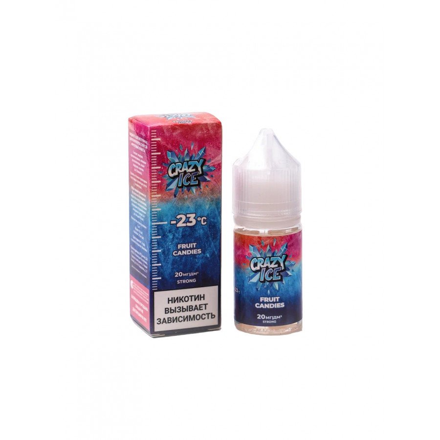 Фото и внешний вид — Жидкость CRAZY ICE SALT - Fruit Candies (Фруктовые Конфеты) 30мл strong