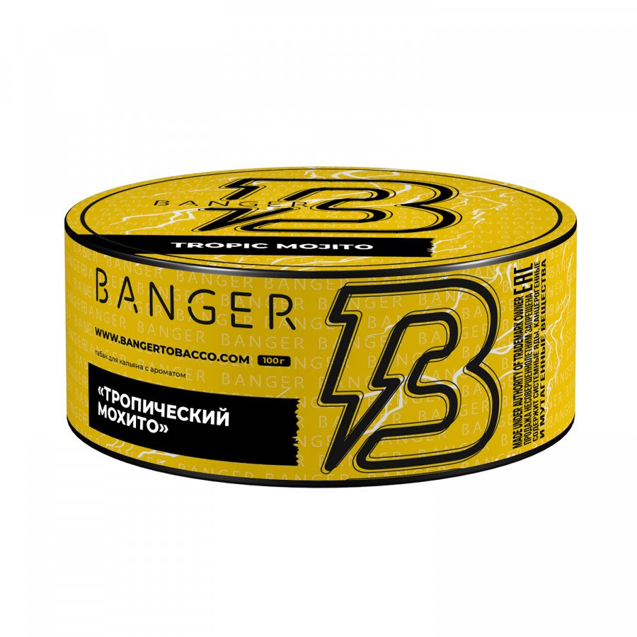 Фото и внешний вид — Табак для кальяна BANGER 100гр - Tropic Mojito (Тропический Мохито)