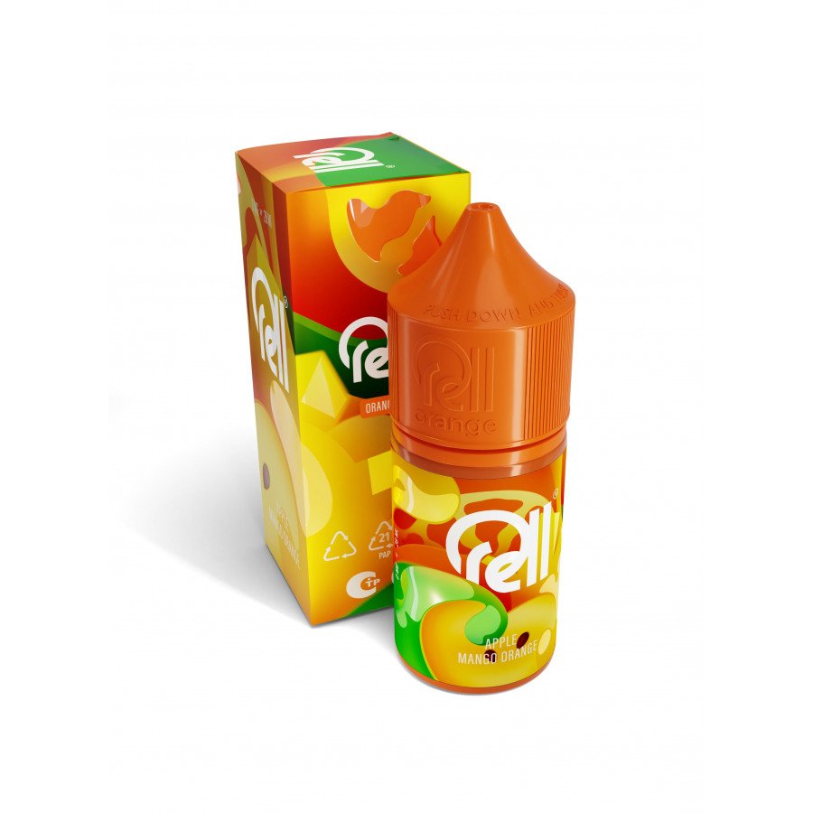 Купить Жидкость RELL ORANGE SALT - Apple Mango Orange (Яблоко манго апельсин)  28мл 0мг по низкой цене в Екатеринбурге