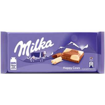 Милка Шоколадная плитка 100гр Хеппи Коус (23шт/уп)