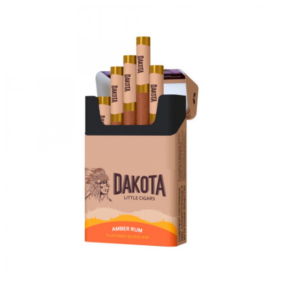 Фото и внешний вид — Сигариллы Dakota Янтарный ром 20шт