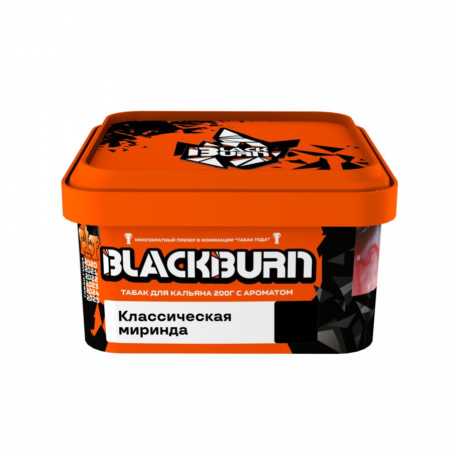 Фото и внешний вид — Табак для кальяна BLACK BURN 200г - Классическая миринда