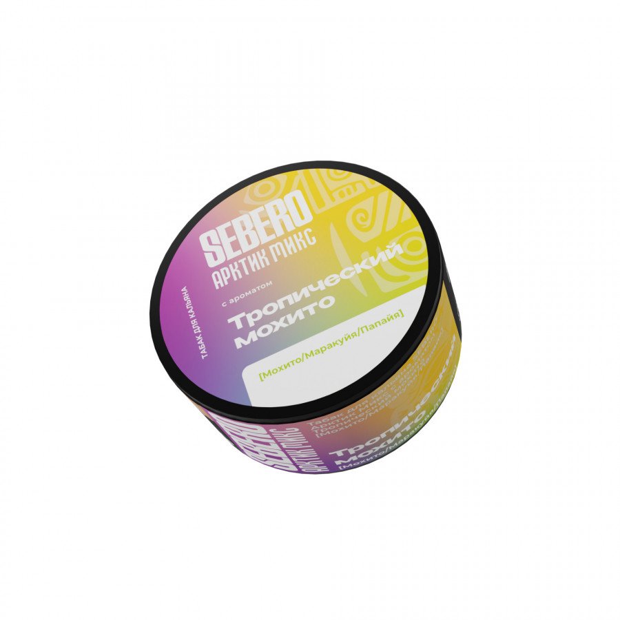 Фото и внешний вид — Табак для кальяна SEBERO 25г - Тропический Мохито (Мохито, Маракуйя, Папайя) 