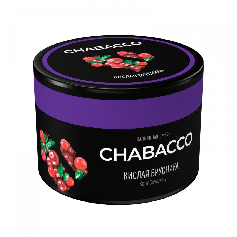 Фото и внешний вид — Смесь для кальяна Chabacco 40г medium - Sour Cowberry (Кислая Брусника)