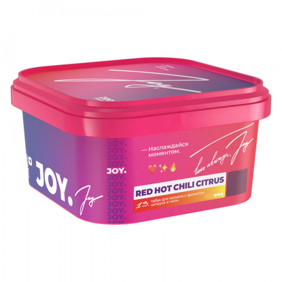 Фото и внешний вид — Табак для кальяна JOY 200г - Red Hot Chili Citrus (Чили Цитрус)