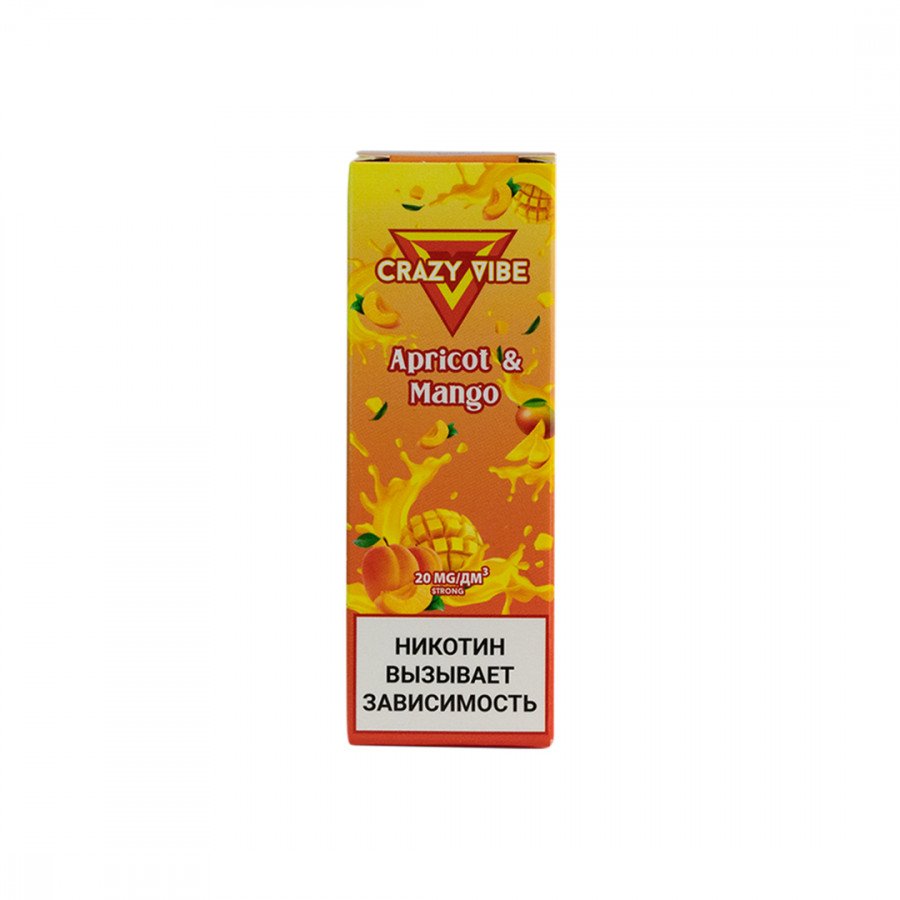 Фото и внешний вид — Жидкость CRAZY VIBE SALT - Apricot Mango (Абрикос Манго) 30мл strong