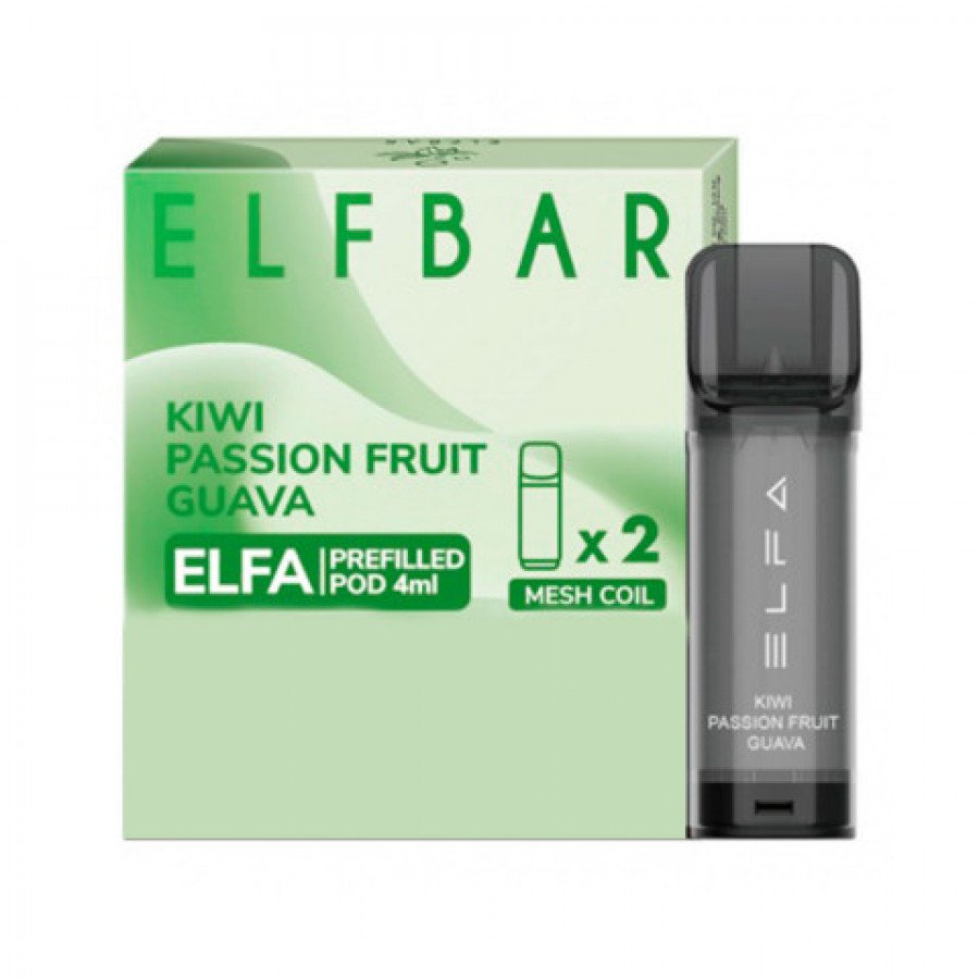 Фото и внешний вид — Картридж ELF BAR ELFA - Kiwi Passion Fruit Guava (Киви Маракуйя Гуава) 2шт