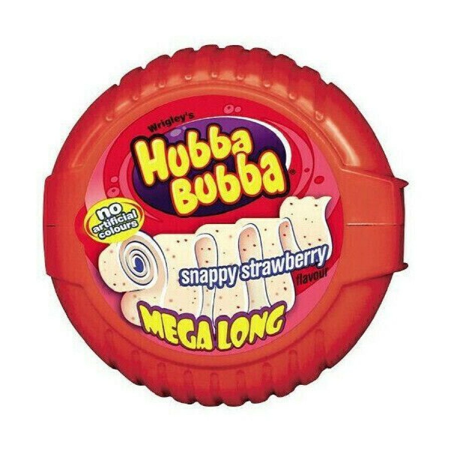 Фото и внешний вид — Жев. резинка Hubba Bubba Mega Long Strawberry 56г (12шт/уп)