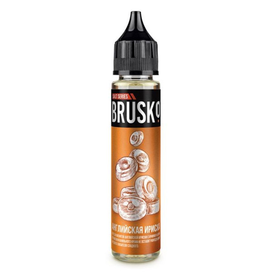 Фото и внешний вид — Жидкость BRUSKO SALT - Английская ириска 30мл strong